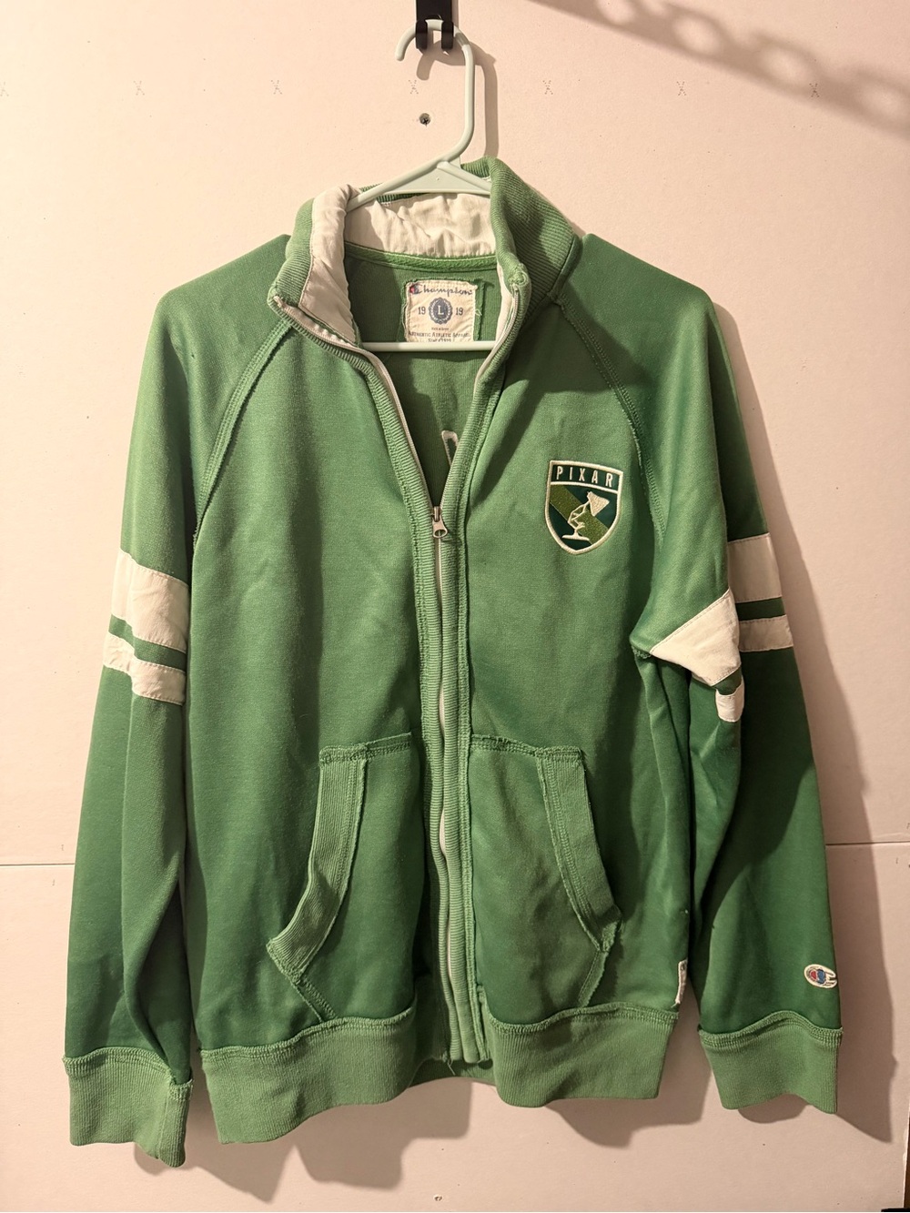 Champion Pixar Green Zip-Up Jacket Unisex Large